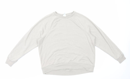 H&M Womens Beige Cotton Pullover Sweatshirt Size M Pullover