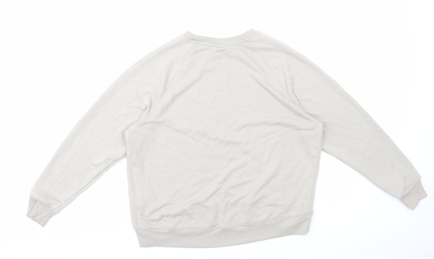H&M Womens Beige Cotton Pullover Sweatshirt Size M Pullover