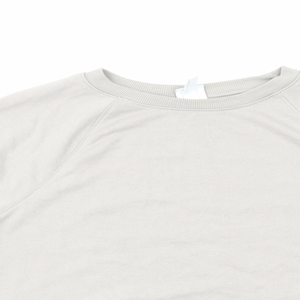 H&M Womens Beige Cotton Pullover Sweatshirt Size M Pullover