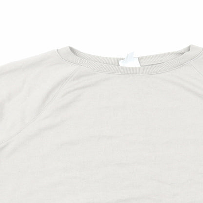 H&M Womens Beige Cotton Pullover Sweatshirt Size M Pullover