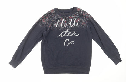 Hollister Womens Blue Cotton Pullover Sweatshirt Size XS Pullover