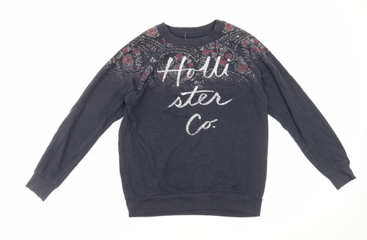Hollister Womens Blue Cotton Pullover Sweatshirt Size XS Pullover