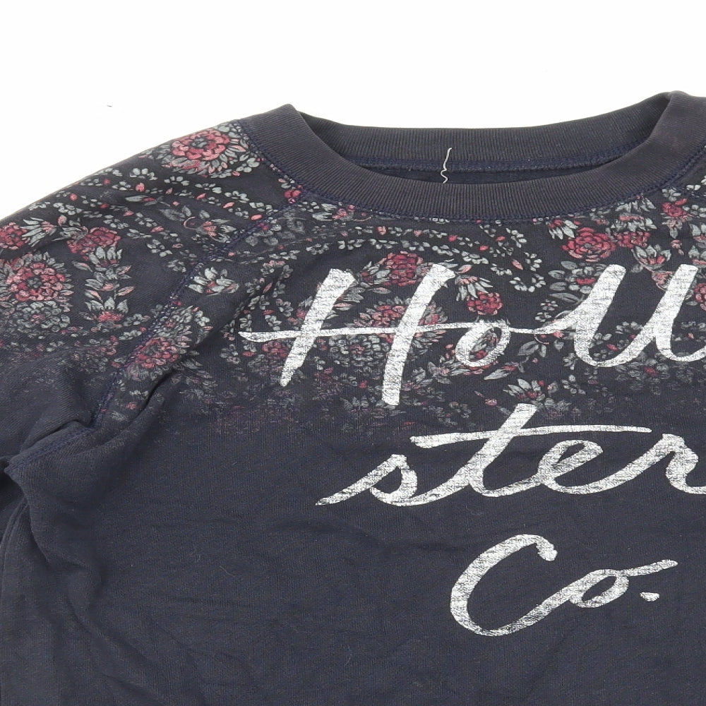 Hollister Womens Blue Cotton Pullover Sweatshirt Size XS Pullover