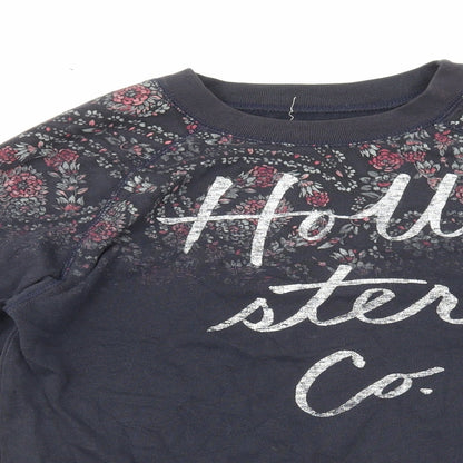 Hollister Womens Blue Cotton Pullover Sweatshirt Size XS Pullover