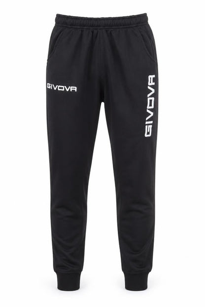 Givova Boys Black Polyester Sweatpants Trousers Size XS Regular Drawstring