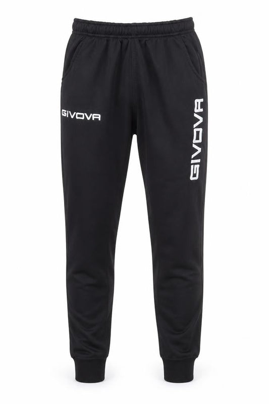 Givova Boys Black Polyester Sweatpants Trousers Size XS Regular Drawstring