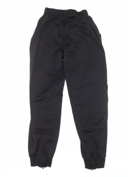 Givova Boys Black Polyester Sweatpants Trousers Size XS Regular Drawstring