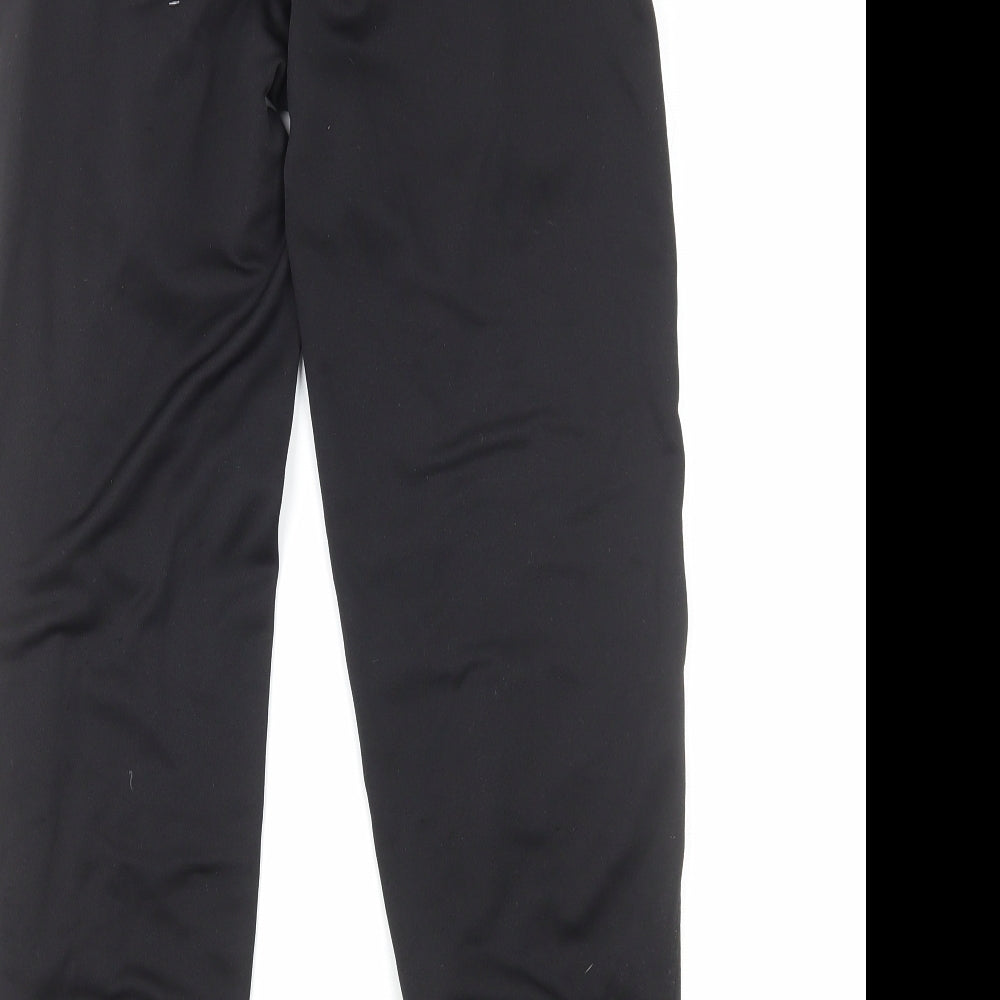 Givova Boys Black Polyester Sweatpants Trousers Size XS Regular Drawstring