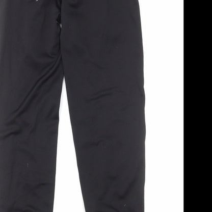Givova Boys Black Polyester Sweatpants Trousers Size XS Regular Drawstring