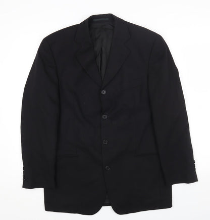 Mens UK Size 40 Preworn Regular Black Suit Jacket