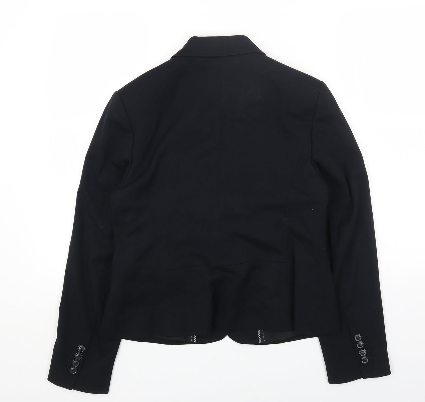 Marks and Spencer Womens Black Polyacrylate Fibre Jacket Blazer Size 12