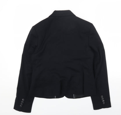 Marks and Spencer Womens Black Polyacrylate Fibre Jacket Blazer Size 12