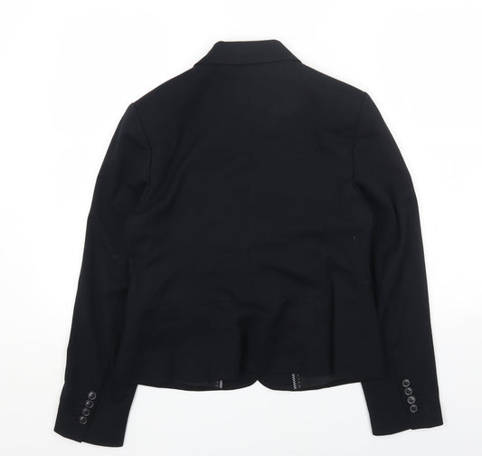 Marks and Spencer Womens Black Polyacrylate Fibre Jacket Blazer Size 12