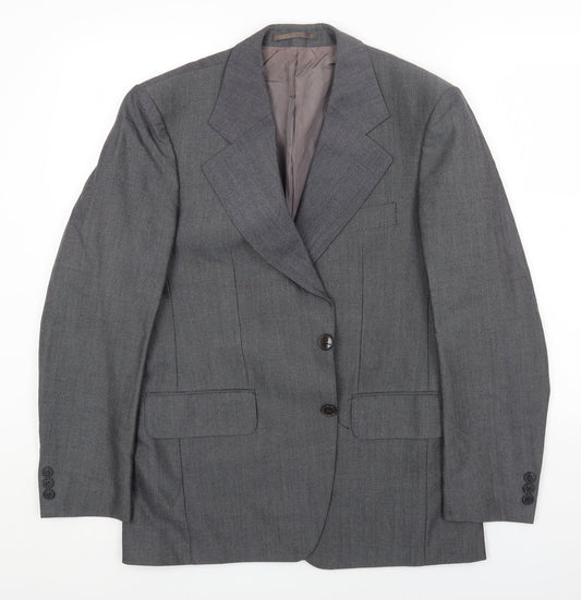 Mens UK Size 40 St Michaels Regular Grey Suit Jacket
