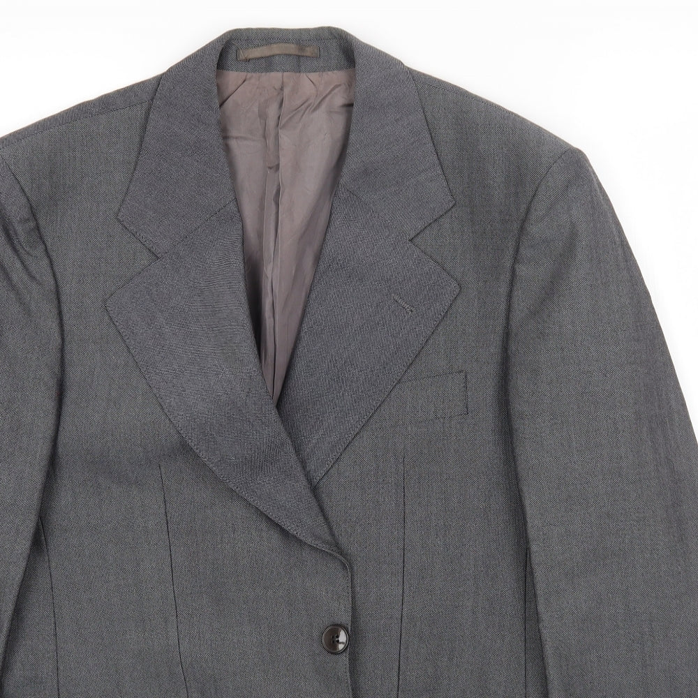Mens UK Size 40 St Michaels Regular Grey Suit Jacket