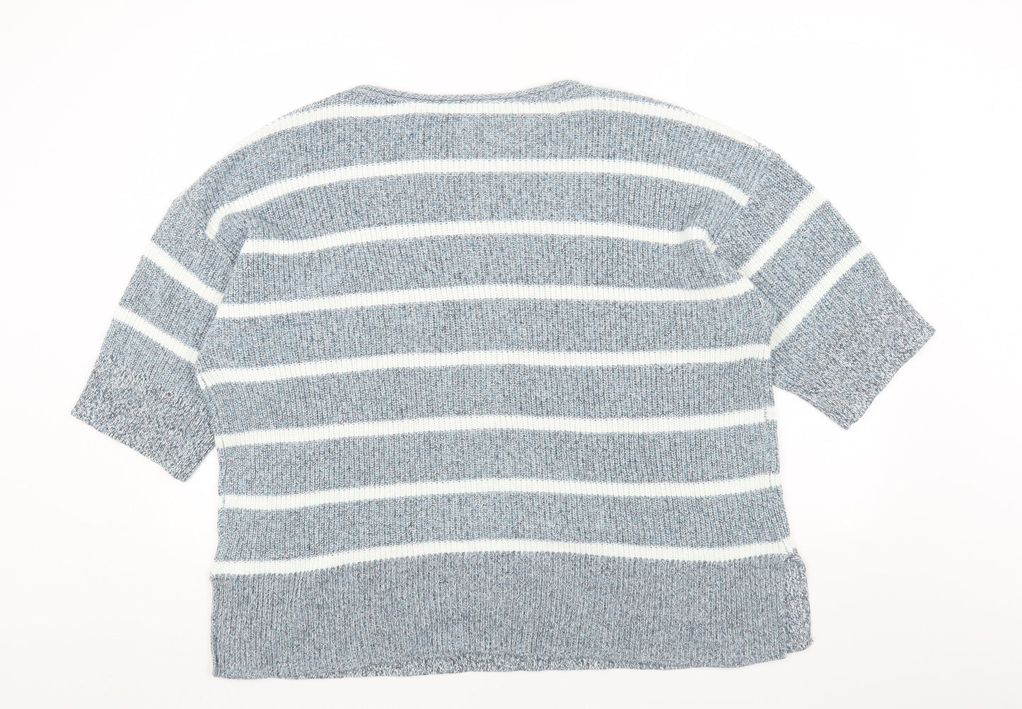 Gap Womens Multicoloured Round Neck Striped Cotton Pullover Jumper Size M