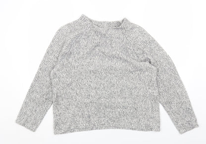 Gap Womens Grey Round Neck Cotton Pullover Jumper Size S