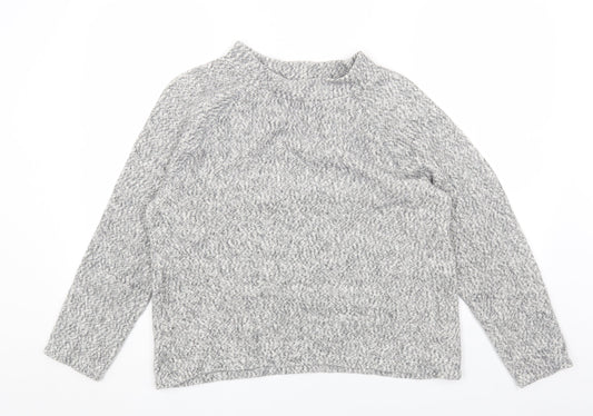 Gap Womens Grey Round Neck Cotton Pullover Jumper Size S