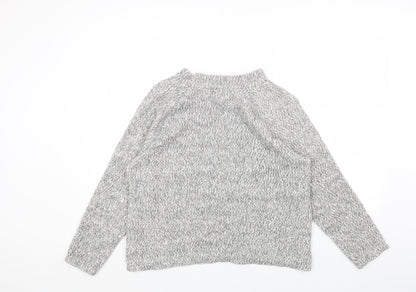 Gap Womens Grey Round Neck Cotton Pullover Jumper Size S