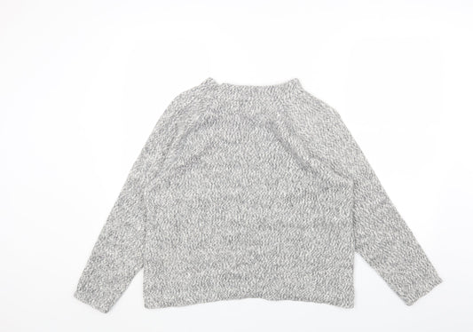Gap Womens Grey Round Neck Cotton Pullover Jumper Size S