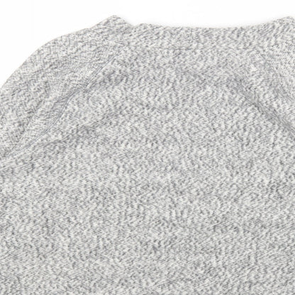 Gap Womens Grey Round Neck Cotton Pullover Jumper Size S