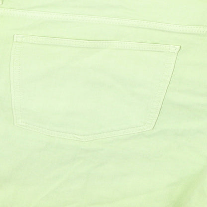 Marks and Spencer Womens Green Cotton Boyfriend Shorts Size 22 Regular Button