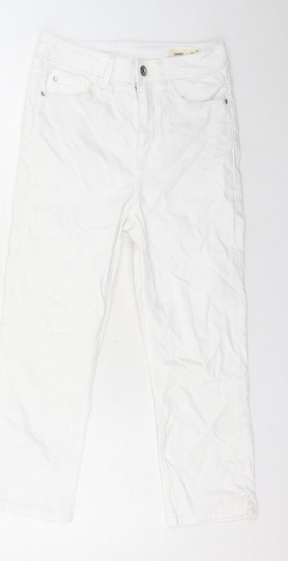 Womens UK Size 8 Marks and Spencer Regular Fit Straight White Jeans