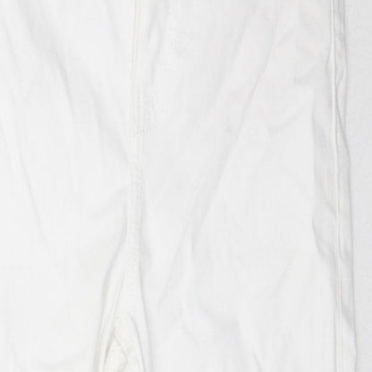 Womens UK Size 8 Marks and Spencer Regular Fit Straight White Jeans