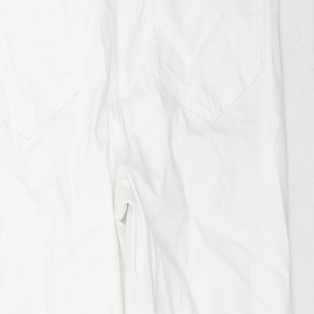 Womens UK Size 8 Marks and Spencer Regular Fit Straight White Jeans