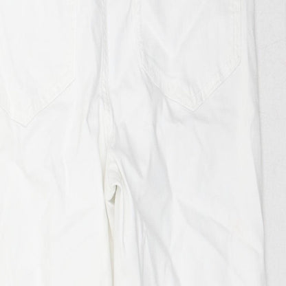 Womens UK Size 8 Marks and Spencer Regular Fit Straight White Jeans