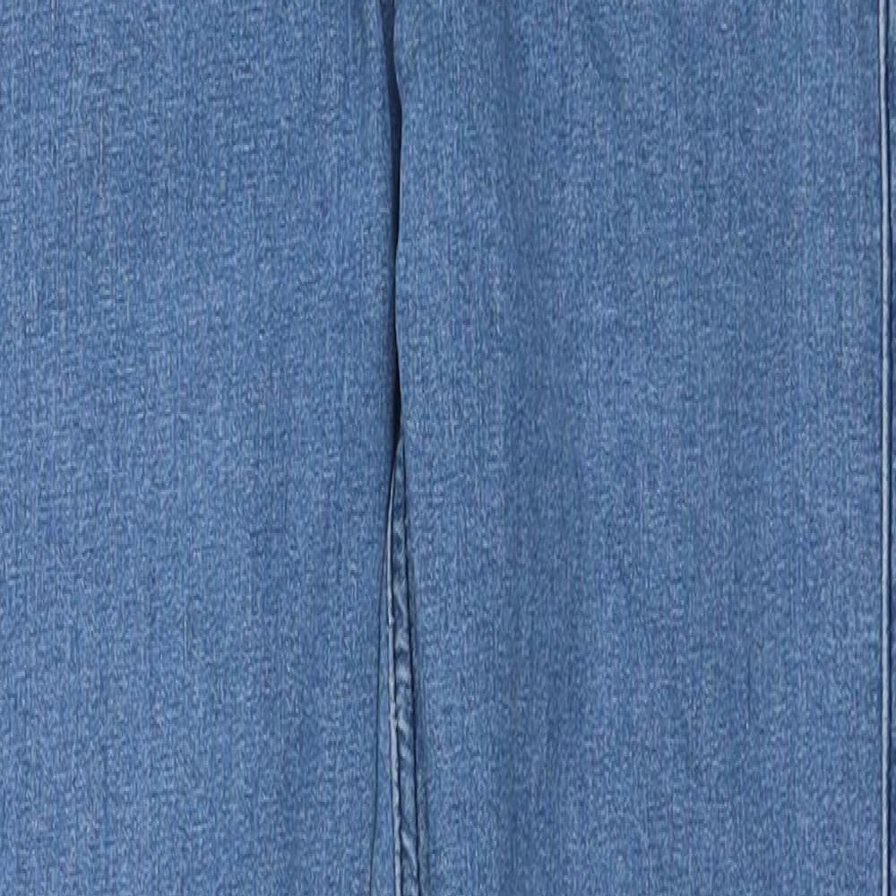 Topshop Womens Blue Cotton Skinny Jeans Size 28 in L30 in Regular Zip