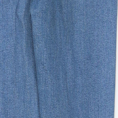 Topshop Womens Blue Cotton Skinny Jeans Size 28 in L30 in Regular Zip