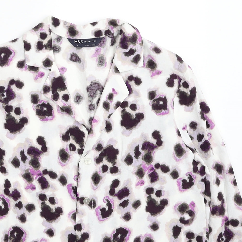 Womens UK Size 6 Marks and Spencer Multicoloured Basic Button-Up