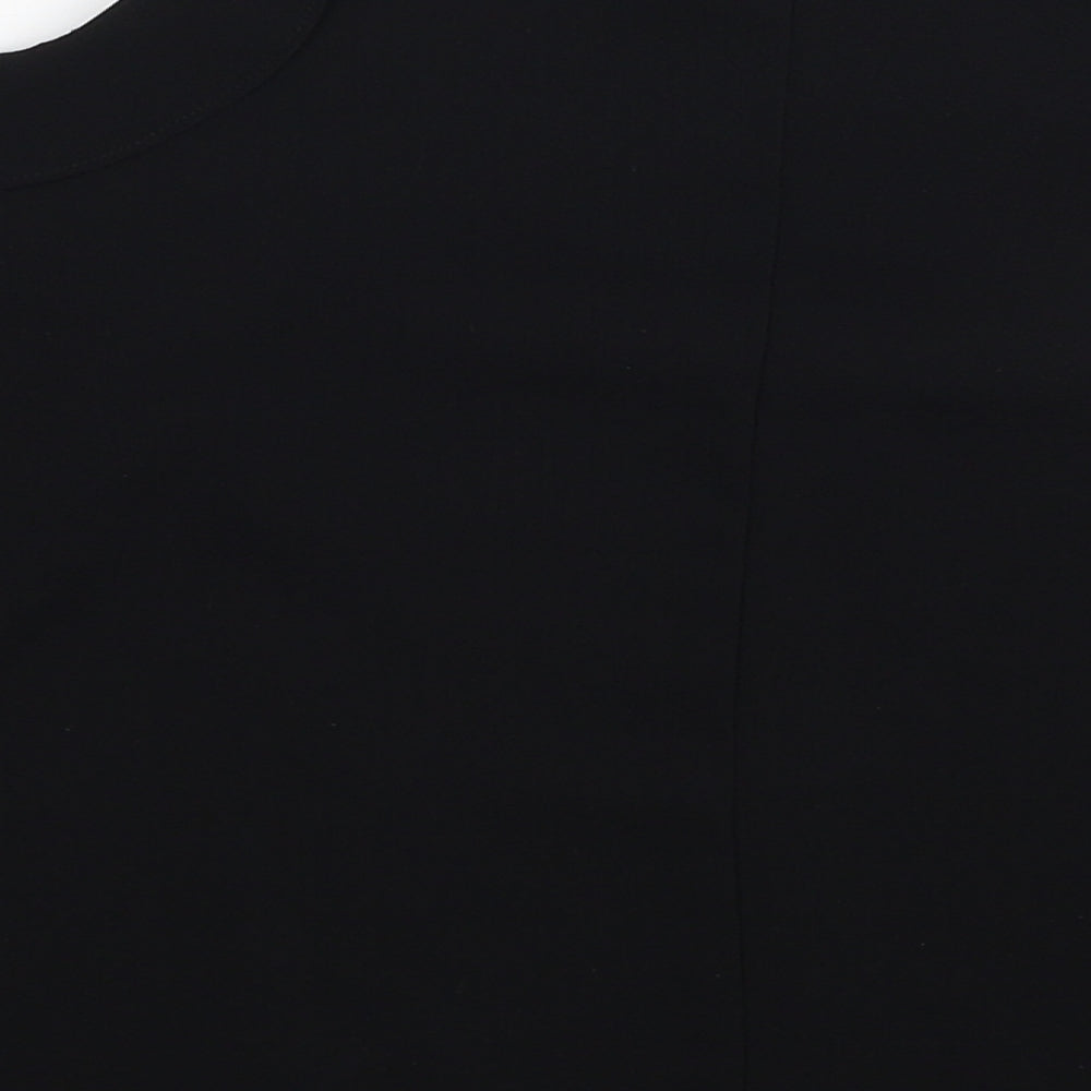 Womens UK Size 8 Topshop Black Cropped Blouse