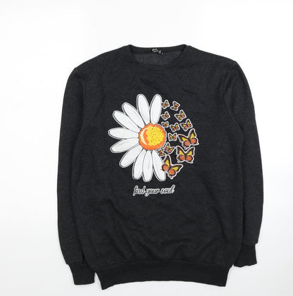 BDM Collection Womens Grey Polyester Pullover Sweatshirt Size S Pullover - Find Your Soul