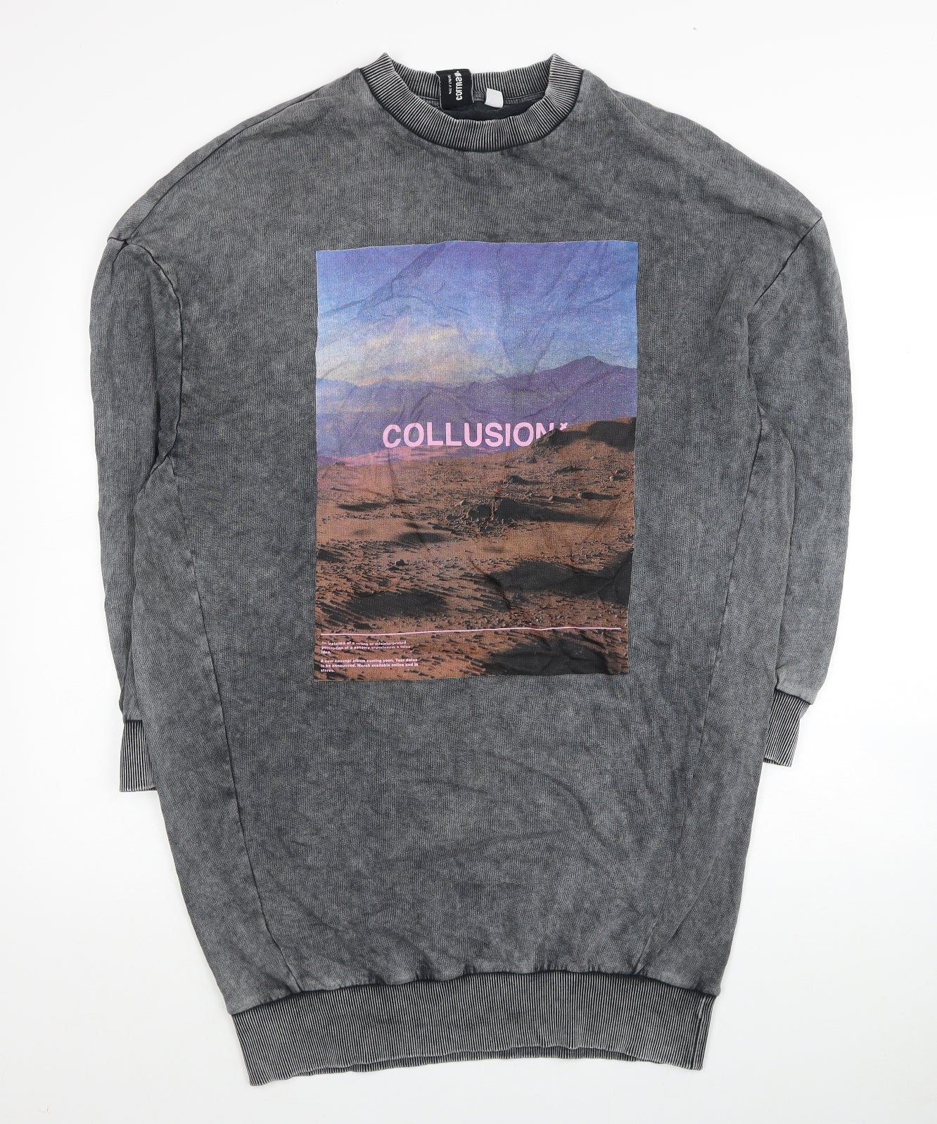 Womens UK Size 8 COLLUSION Grey Pullover Sweatshirt