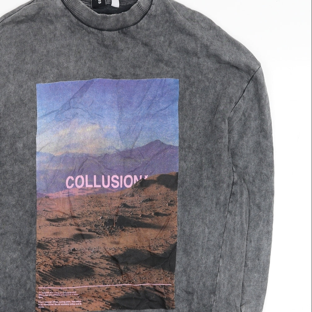 Womens UK Size 8 COLLUSION Grey Pullover Sweatshirt