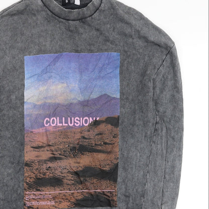 Womens UK Size 8 COLLUSION Grey Pullover Sweatshirt