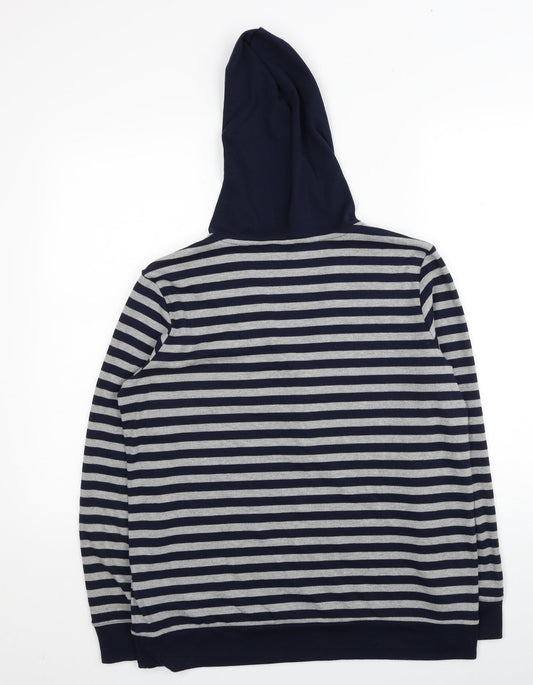 Bonmarché Womens Multicoloured Striped Polyester Pullover Hoodie Size M Pullover