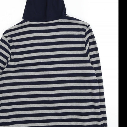 Bonmarché Womens Multicoloured Striped Polyester Pullover Hoodie Size M Pullover