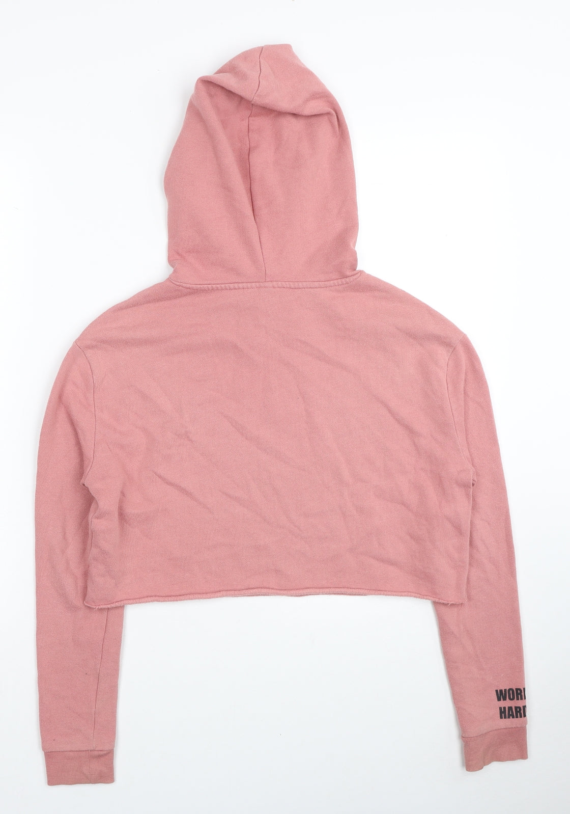 Womens UK Size XS Divided by H&M Pink Pullover Hoodie