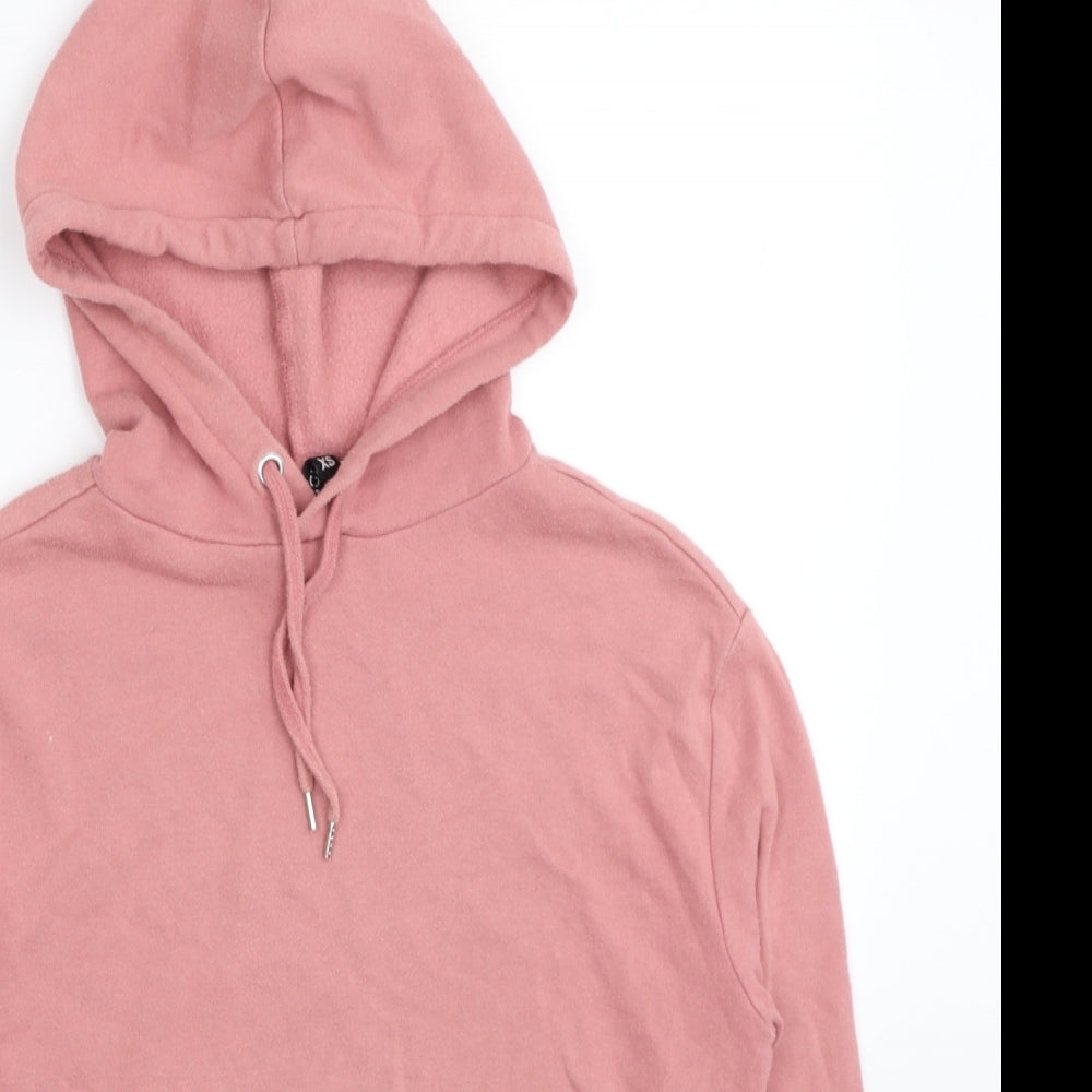 Womens UK Size XS Divided by H&M Pink Pullover Hoodie