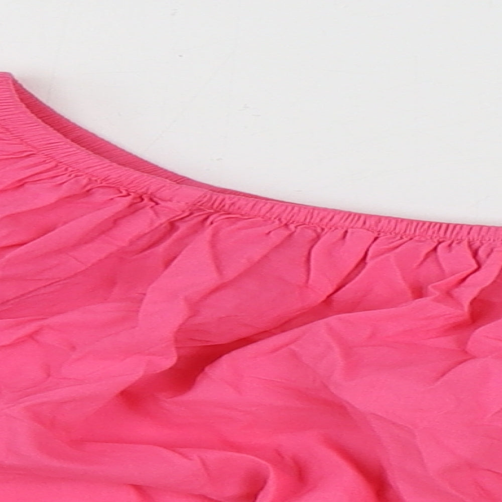 Womens UK Size 16 Marks and Spencer Pink Cropped Blouse