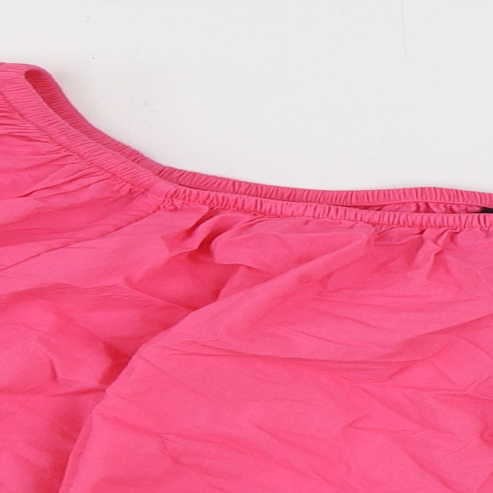 Womens UK Size 18 Marks and Spencer Pink Cropped Blouse