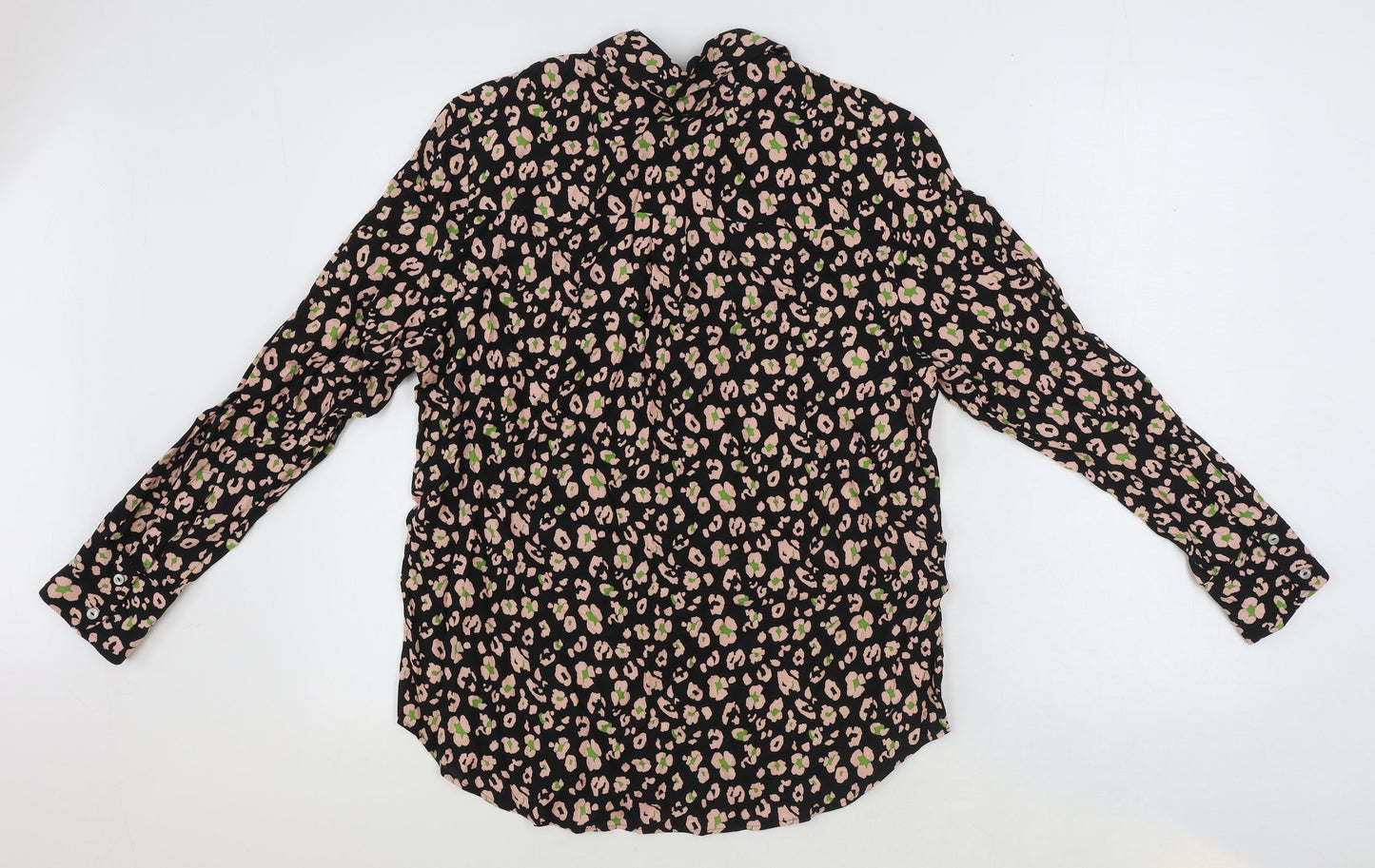 Womens UK Size 10 Marks and Spencer Black Basic Button-Up
