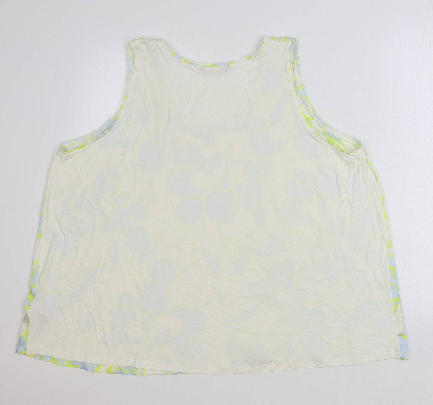 Marks and Spencer Womens Multicoloured Floral Polyester Basic Tank Size 24 Scoop Neck