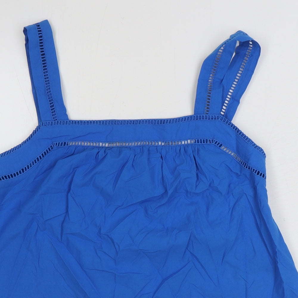 Womens UK Size 6 Marks and Spencer Blue Basic Tank