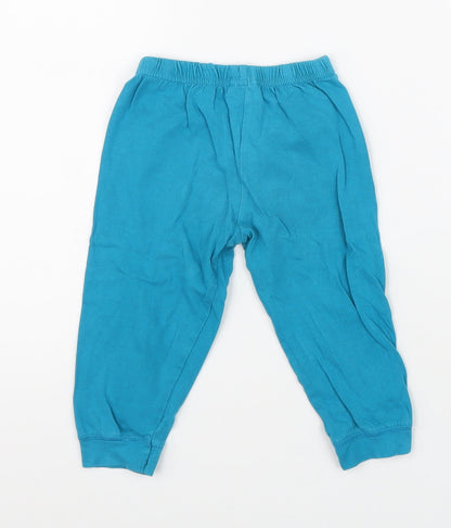 Cocomelon Boys Blue 100% Cotton Jogger Trousers Size 18 Months