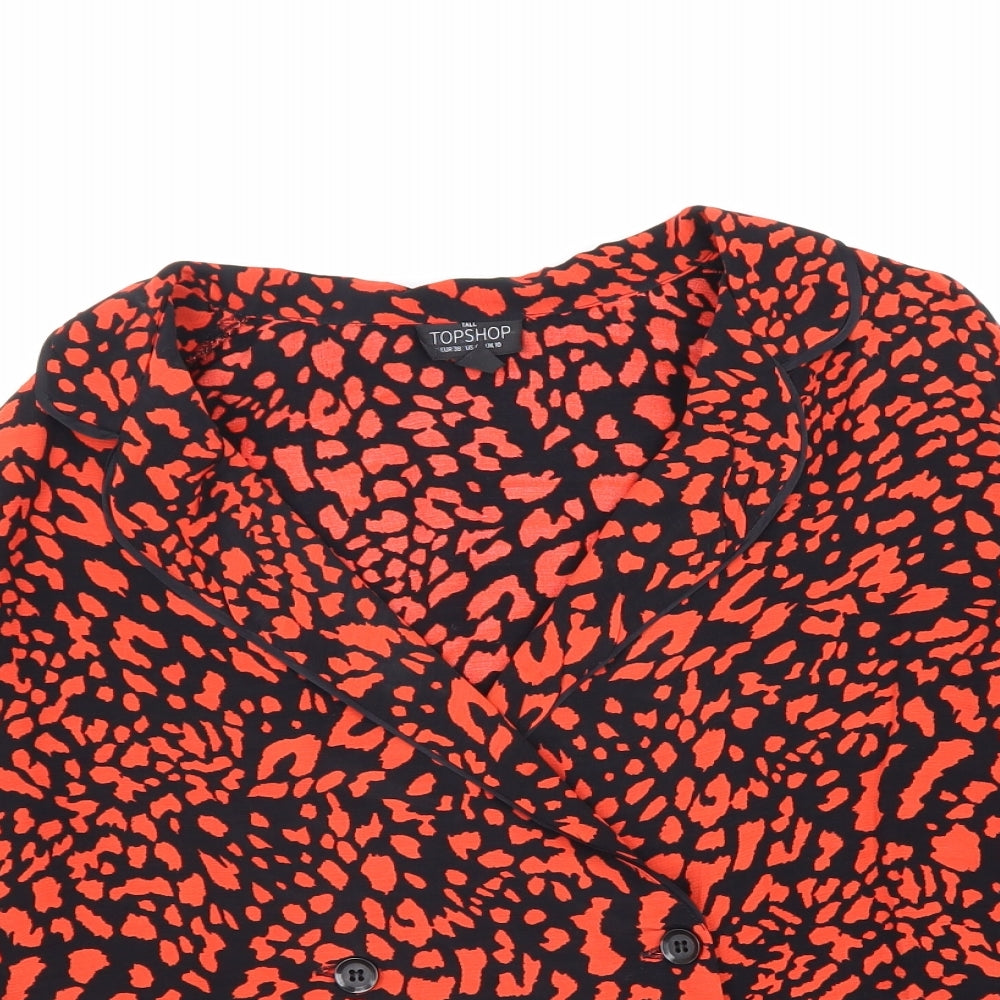 Womens UK Size 10 Topshop Regular Red Suit Jacket