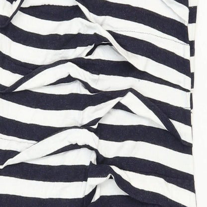 Nicole Miller Womens White Striped Rayon Tank Dress Size 10 Scoop Neck Pullover